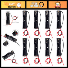 8pcs AA Battery Holder Case with Leads - 1.5V Single Cell Battery Box