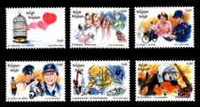 BELGIUM - 2003 A HEART FOR CIVIL SERVICE / POLICE - 6V - MINT NH