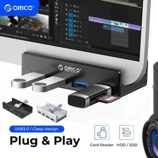 ORICO Aluminum 4 Ports USB 3.0 HUB Powered w/ 5FT Data Cable for iMac/Laptop/PC