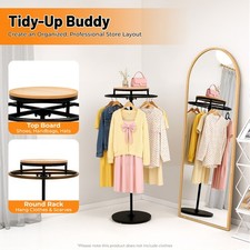 Round Clothing Rack, Clothing Display Rack, Floor-standing Garment Hanging Rack