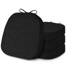 2.4 Inch Thick Metal Chair Cushions 14x14 Set of 4 Non Slip Metal Dining Chai...