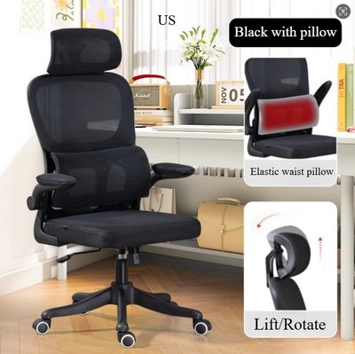 Ergonomic Office Wheels Chair High Back comfortable Adjustable Lumbar Support
