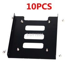 10PCS 2.5 to 3.5 Bay SSD Metal Hard Drive HDD Mounting Bracket Adapter Dock Tray