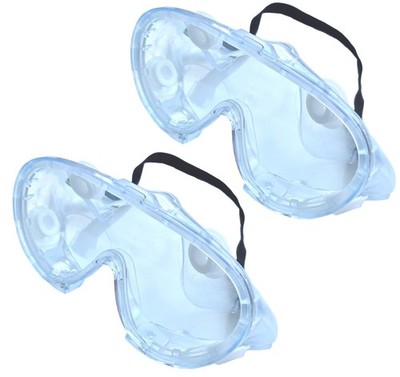 2x SCHUTZBRILLE Anti-Beschlag Anti-Spritzwasser AUGENSCHUTZ verstellbar AS-20PG-2