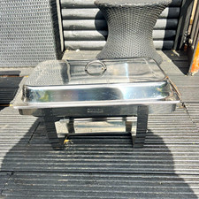Olympia Full Size Stainless Steel Rectangular Chafing Dish Lift-Off Lid C221
