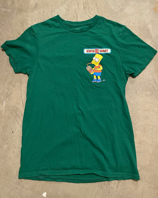 The Simpsons Bart Simpson Kwik-E-Mart Green Graphic Tee Short Sleeve Size S