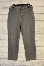Women  s Gloria Vanderbilt Amanda Straight Leg Jeans   Light Gray   Size 10S