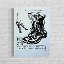Andy Warhol Paratrooper Boots Limited Edition Lithograph 42x59cm