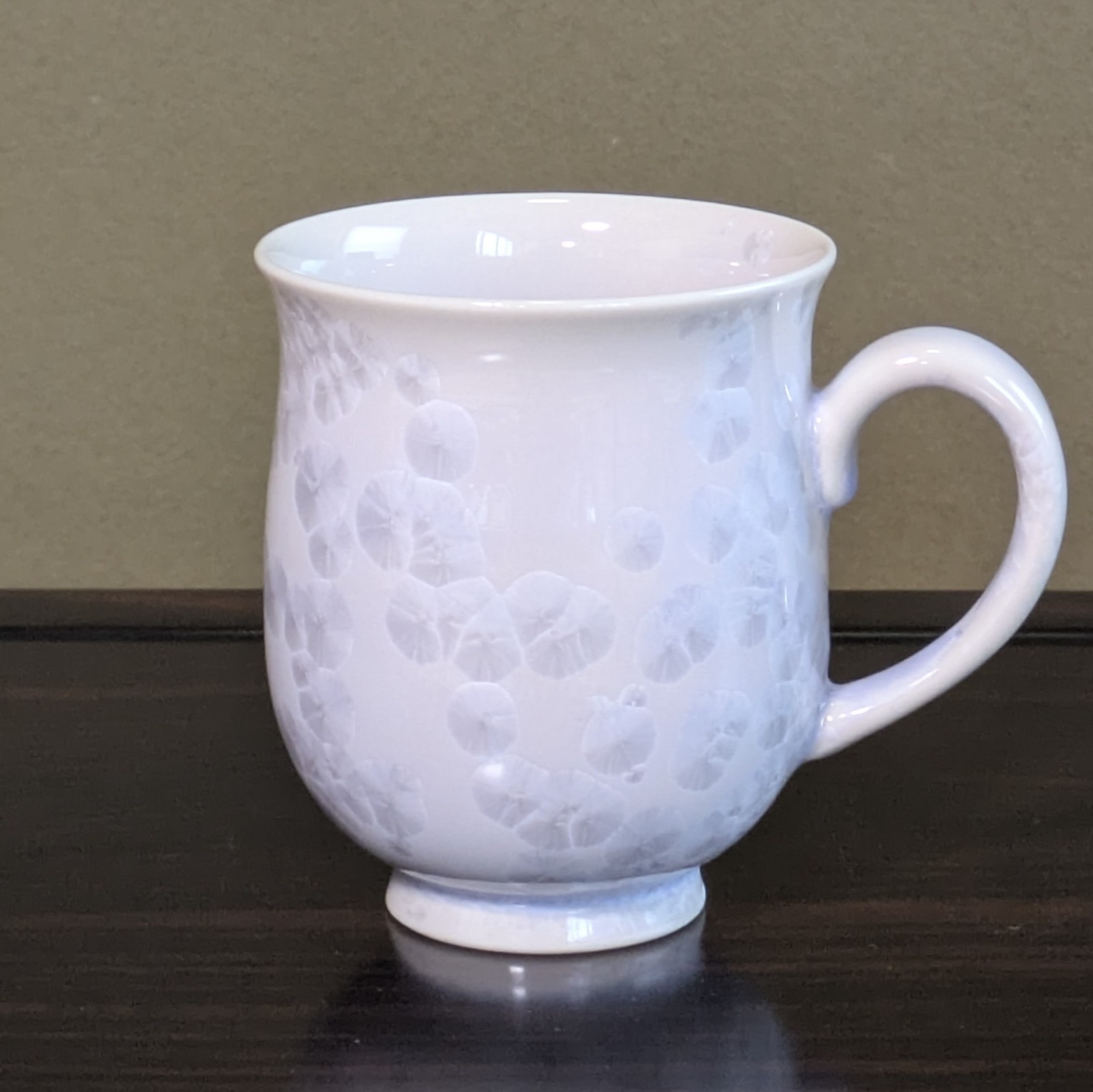 Kyoto Kiyomizu ware, Japanese Mug (Tea cup, Coffee cup) Flower Crystal Purple