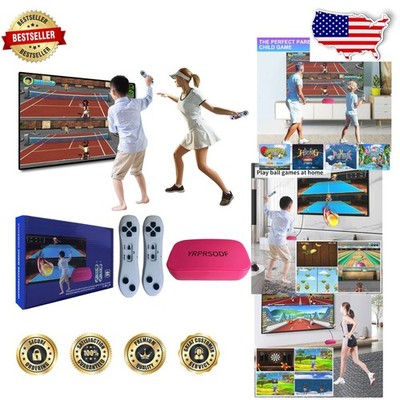 Interactive TV Game Console, 100+ Games, 2.4G Wireless Somatosensory, HDMI, Red