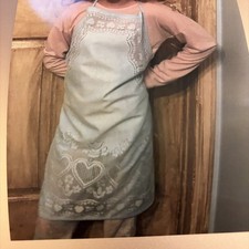 Heart Lace Apron Blue Brazil New