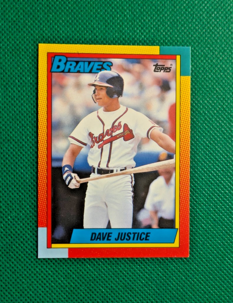 1990 Topps Traded DAVE JUSTICE RC #48T Rookie - Outfielder Braves 
