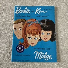 Barbie Ken Midge 1962 catalog BLUE fashion wardrobe booklet Mattel
