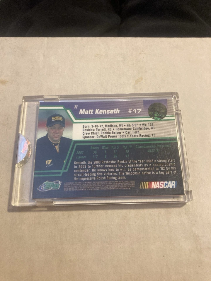 2003 E Topps Matt Kenseth #17 Nascar Encased Card- 11 - Image 2 of 2