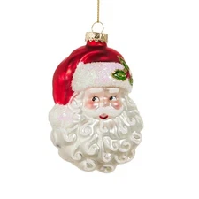 RAZ Imports Santa Head Ornament, 4-Inch, Multicolor