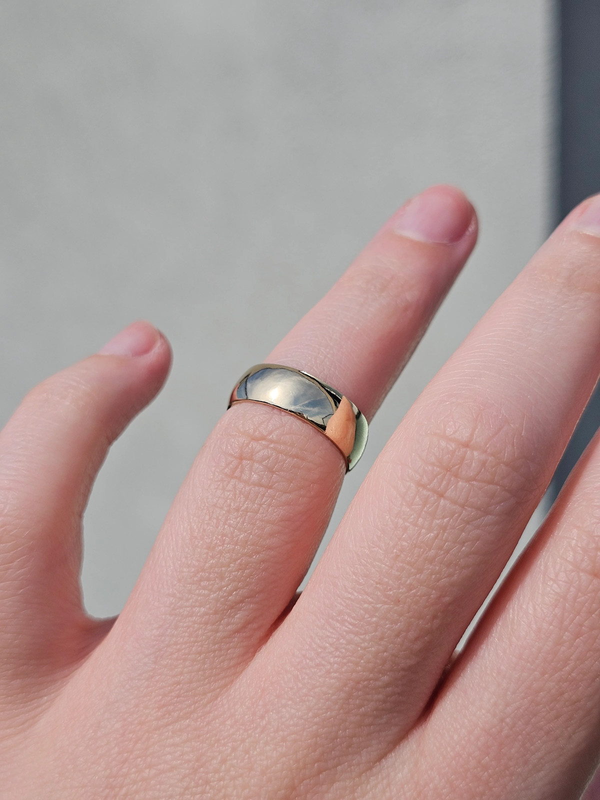 14ct Solid Yellow Gold D-Shape Wedding Ring - 4.4… - image 9