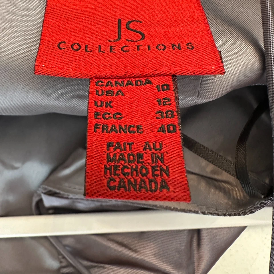 JS Collections Womens Minimalist Formal Gown Size 10 Slate Purple Evening - Image 4 of 4