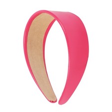 2" Vegan Leather Headband for Women, Wide Fashion Hair Band, One Size Fits