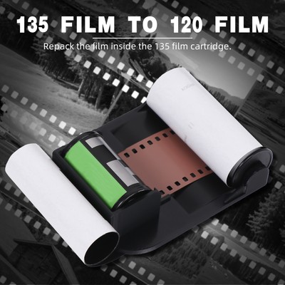135 35mm Film To 120 Backing Paper Film Spool Reload Dispenser Converter Tool