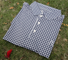 New Arrival Rhoback Dogstooth Houndstooth Men's Polo  UPF Sun Protection