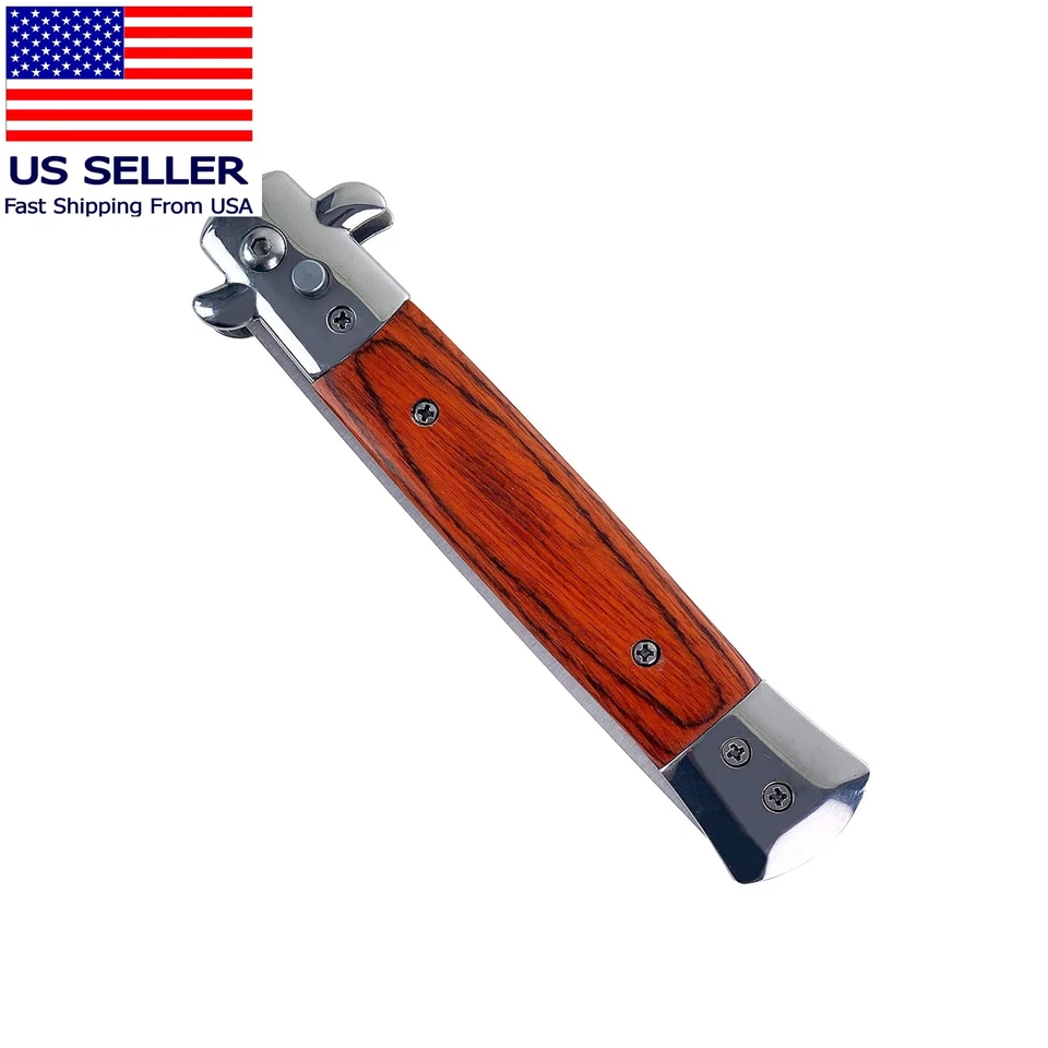 Switchblade Comb Pocket Knife Hair Brush Automatic Push Button Folding Barber (W - Image 3 of 4