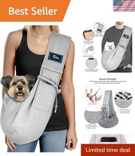 Hands-Free Reversible Pet Carrier for Small Dogs  Cats - Classic Grey Design