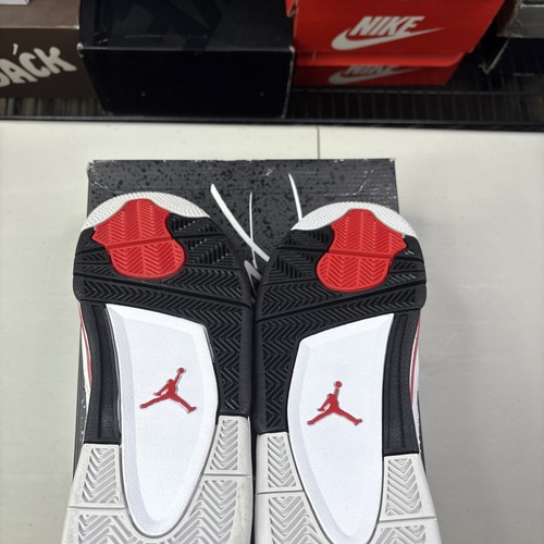 NUOVO Air Jordan 4 Retro Rosso Cemento Uomo Taglia 10,5 - Foto 7 di 9