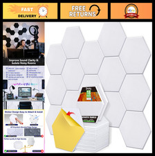 18 Pack Self-Adhesive Acoustic Panels 12"x10" Soundproof Wall Decor Sound Absorb
