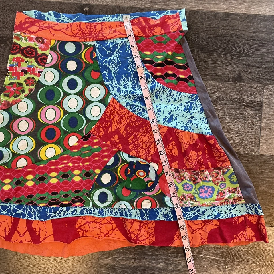 Falda Desigual Para Mujer Línea A Talla Grande Rave Oriental Boho Elástica Y2K Artística Foto 3 de 4