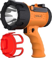 Rechargeable Spotlight Flashlight with 1000,000 Lumen LED, IP67 Waterproof Long