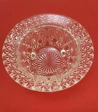 Footed  LE Smith Daisy & Button Ladies Ashtray.  3.75” Wide 2” Tall