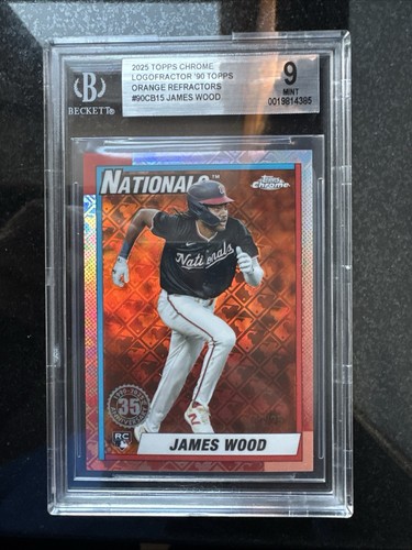 James Wood [Red Refractor] #90CB-15 2025 Topps Chrome 1990 card