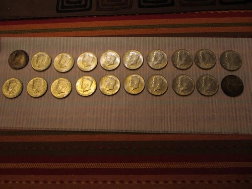 1964 P US Kennedy Half Dollar Bank Roll Unc (20) Coins