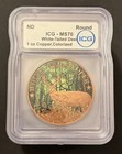 Lot of 5 ICG MS70 White-Tailed Deer 1 oz .999 Fine Copper Colorized Rounds — photo 3