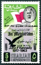 SHARJAH AND DEPENDENCIES 1964 5r SG49 MH FG President Kennedy 1st #A02