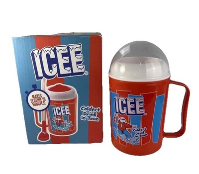 ICEE 10 oz. Plastic Slushy Freezer Mug ''Coldest Drink in Town'' Dome Lid W/ Box