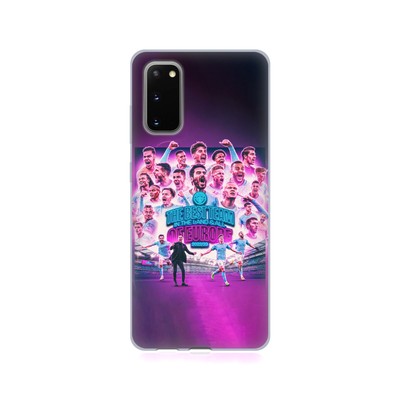 MAN CITY FC 2023 CHAMPIONS OF EUROPE SOFT GEL CASE FOR SAMSUNG PHONES 1