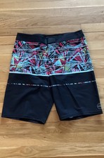O'Neill Hyperfreak Hydro Men's Geometric Board Shorts Black Multicolor Size 31