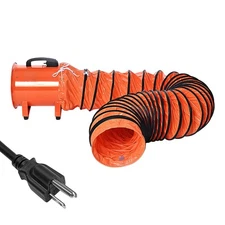 12 Inch 580W Portable Ventilator, with 16.4 FT Duct