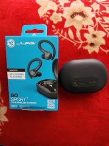 GIOPUEY - Étui Silicone Mince Pour JLAB GO Air Sport - Léger, Antichoc, Noir - Protection Portable - 6