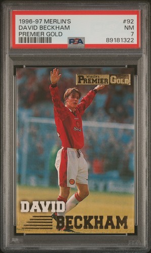 1996 Merlin Premier Gold David Beckham #92 PSA 7