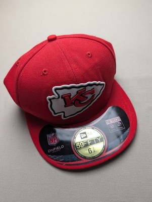 New Era 59Fifty Größe 6 7/8 Kansas City Chiefs NFL Onfield Baseball Cap (NEU) rot
