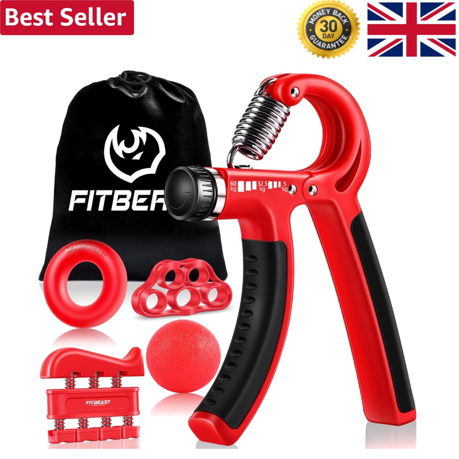 Portable Hand Grip Strengthener Set with Adjustable Resistance for All Levels