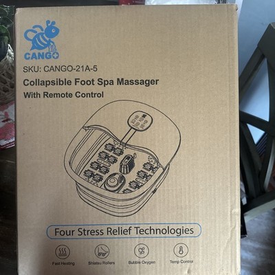 Cango Foot Spa With Shiatsu Massage Rollers, Heat, Bubbles, Infrared Light &...