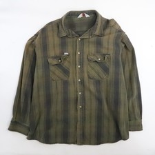 Vintage Carhartt Rugged Button Up Shirt Size XL Plaid