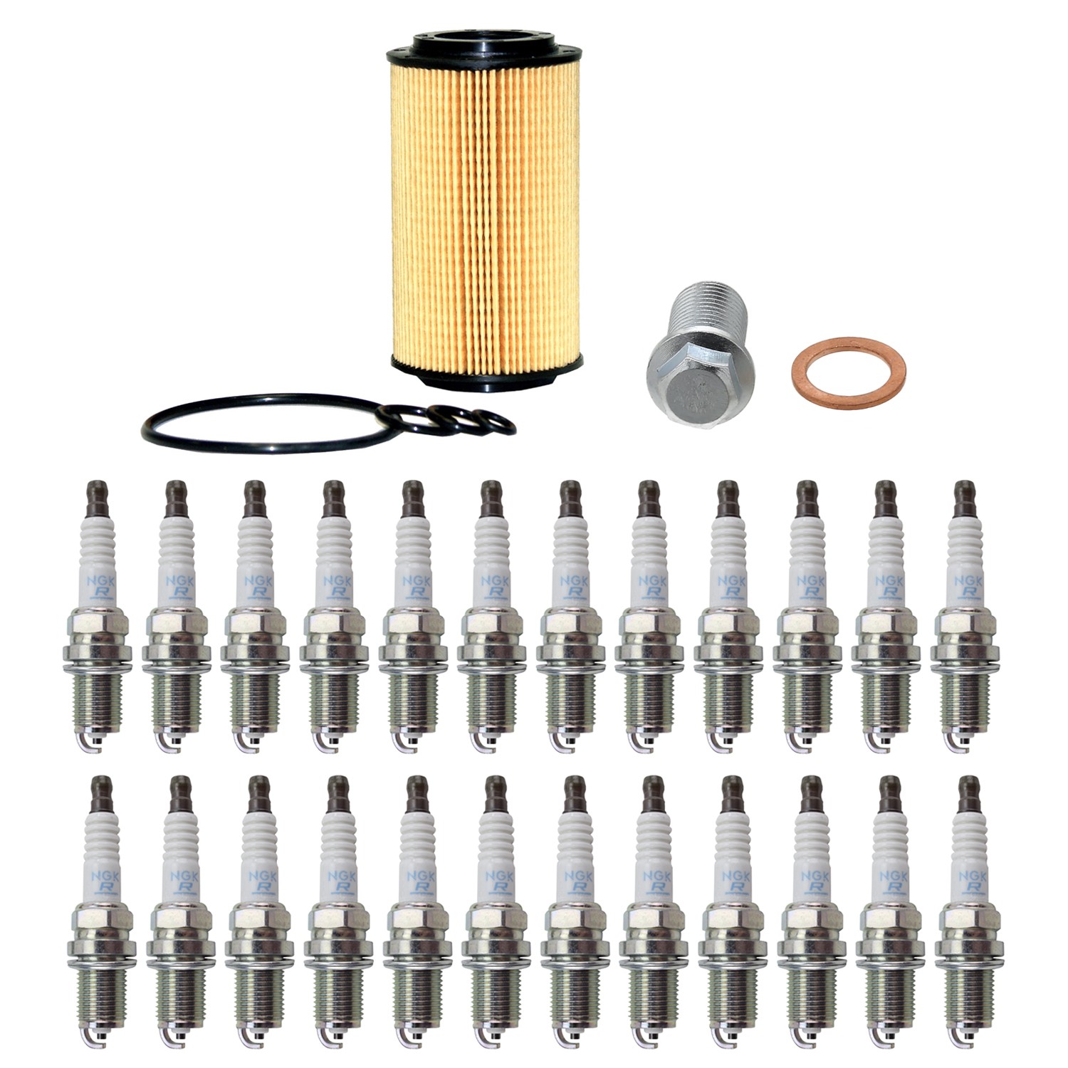 Wix Engine Oil Filter  NGK 16 Standard Spark Plugs kit for C215 CL500 V8 GAS