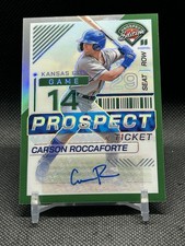 2024 Panini Prospect Edition - Carson Roccaforte #182 Green Prizm Sig. (AU, RC)