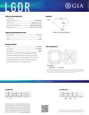 1.55 Cts Asscher Cut H Color VVS2 Clarity GIA Certified Lab Grown CVD Diamond 418.71 per carat