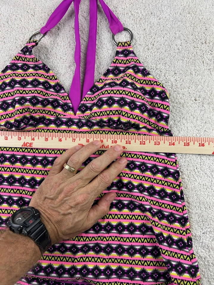 Converse One Star Tankini Swimsuit Womens Small Halter Top Tribal Swim Bathing S - Image 2 of 4