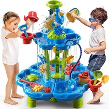 Kids Water Table with Pump, Outdoor Sand  Water Activity Toy for Ages 3-8